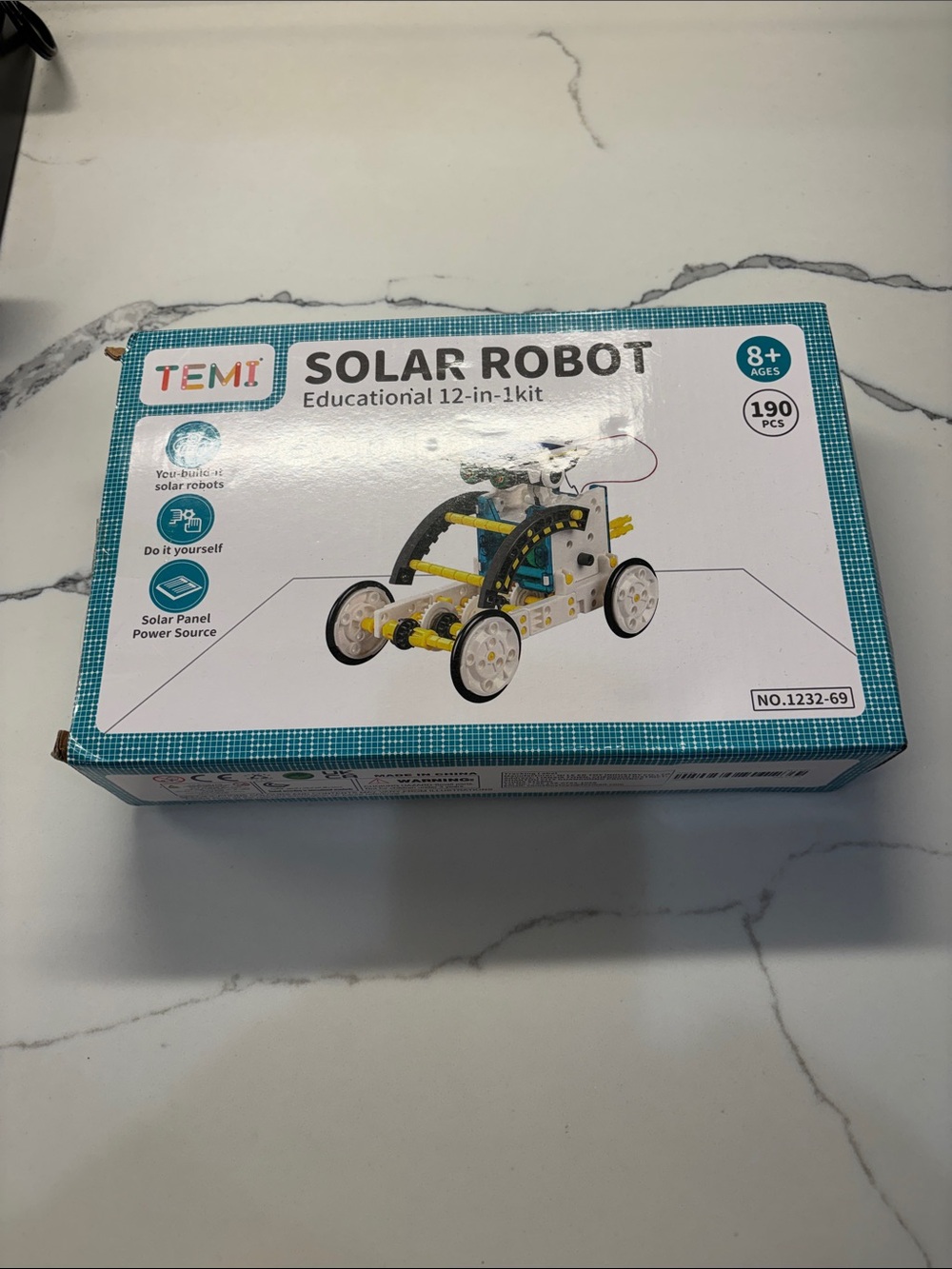 Solar Robot STEM Kit for Kids - Blue & White
